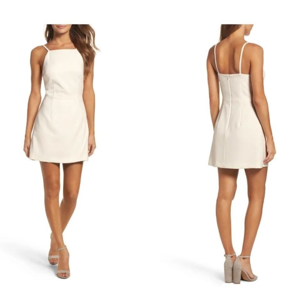 French Connection Whisper Light Sheath Mini Dress Summer White 12